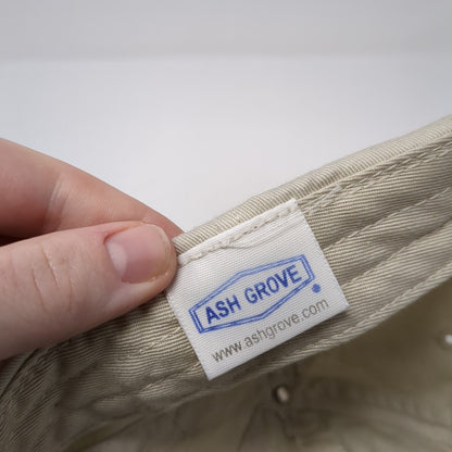 Ash Grove Slideback Hat Tan One Size Adjustable Embroidered Vent Holes