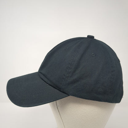 Unbranded Slideback Baseball Cap Black One Size Adjustable Vented Holes Blank