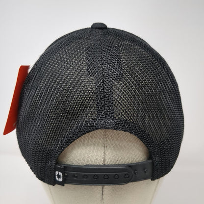 Polaris Trucker Hat Black One Size Mesh Back Snapback Flexfit 110 Pink Star Logo