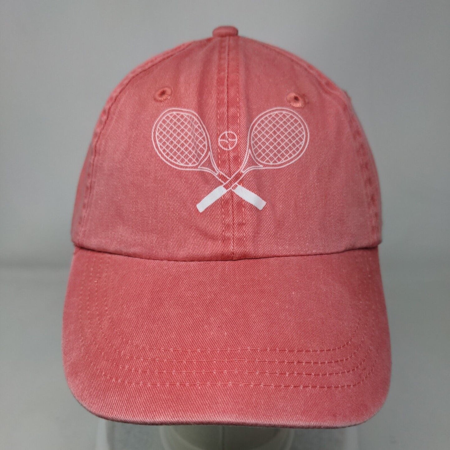 Tennis Slideback Hat Pink OSFA Adjustable Vented Holes Vitronic Four Seasons