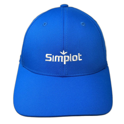 OGIO Baseball Cap Blue M Fitted Simplot Logo Stretch Fit Structured Curved Brim