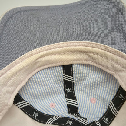 Adidas Baseball Cap Pink One Size Trefoil Logo Slideback Gray Underbrim Hat
