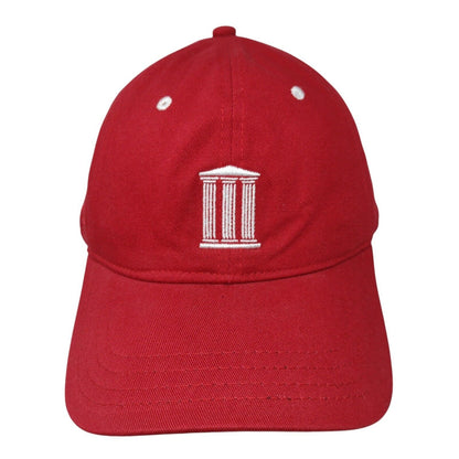 White Columns CC Slideback Hat Red One Size Adjustable Embroidered Pukka