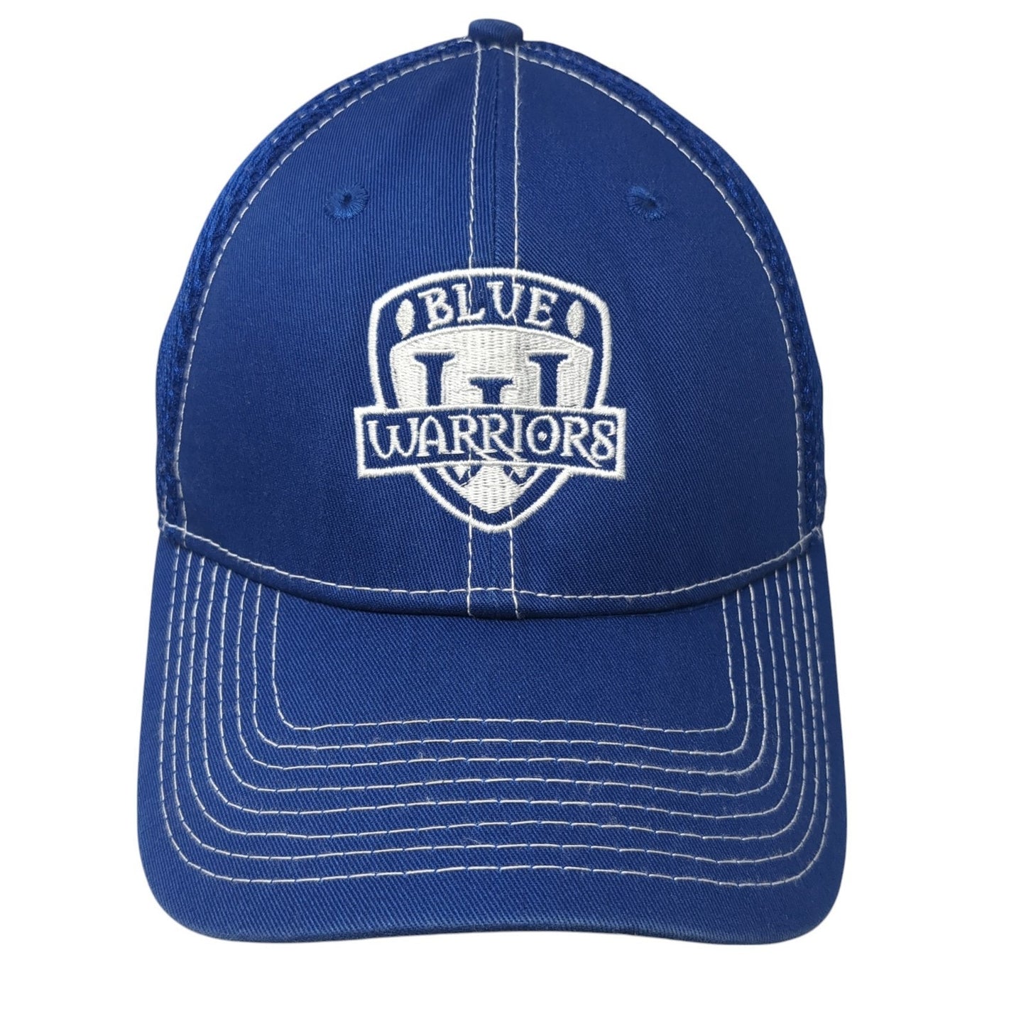 Blue Warriors Fitted Trucker Hat Blue One Size Embroidered Mesh Back New Era
