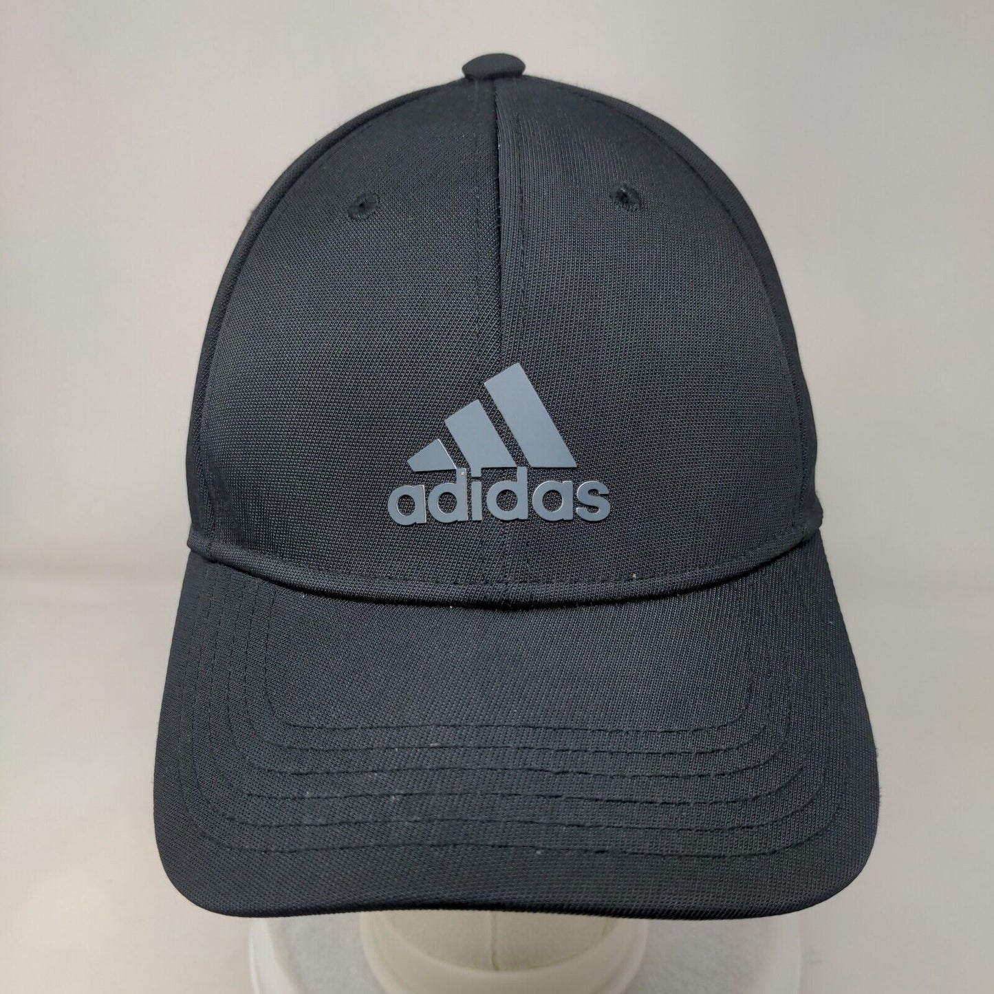 Adidas Strapback Hat Black One Size Adjustable Vented Holes 6 Panel