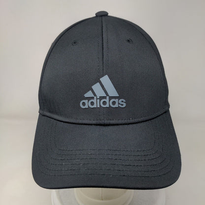 Adidas Strapback Hat Black One Size Adjustable Vented Holes 6 Panel