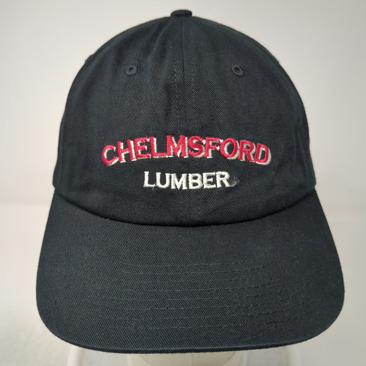 Richardson Baseball Cap Black One Size Chelmsford Lumber Slideback Cotton Hat