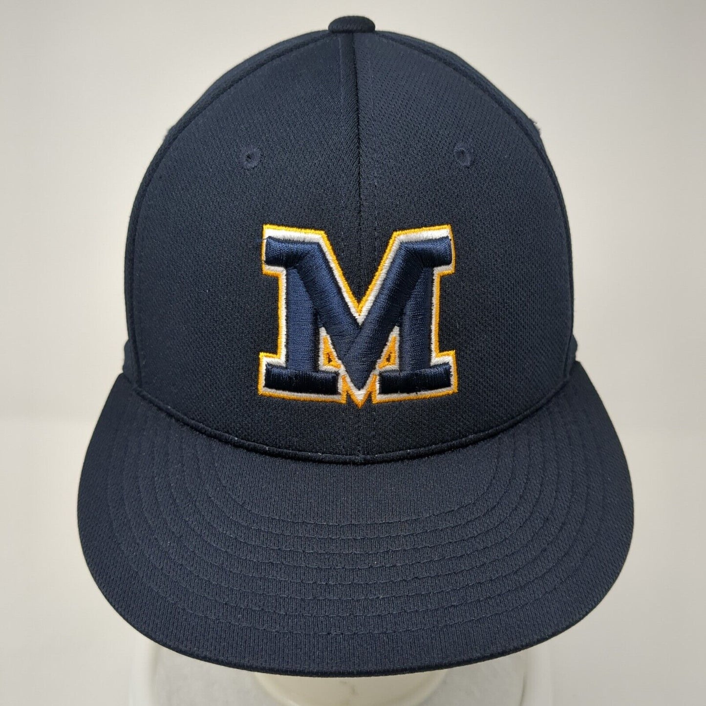 M Warriors Fitted Hat Blue S-M Embroidered Pacific Headwear 3FortyTwo