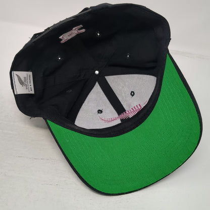 TCC New Zealand All Blacks Baseball Cap Black One Size Snapback Green Underbrim