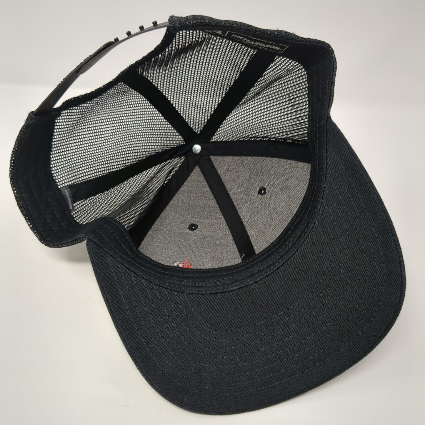 Healthwise Snapback Mesh Back Trucker Hat Black One Size Embroidered