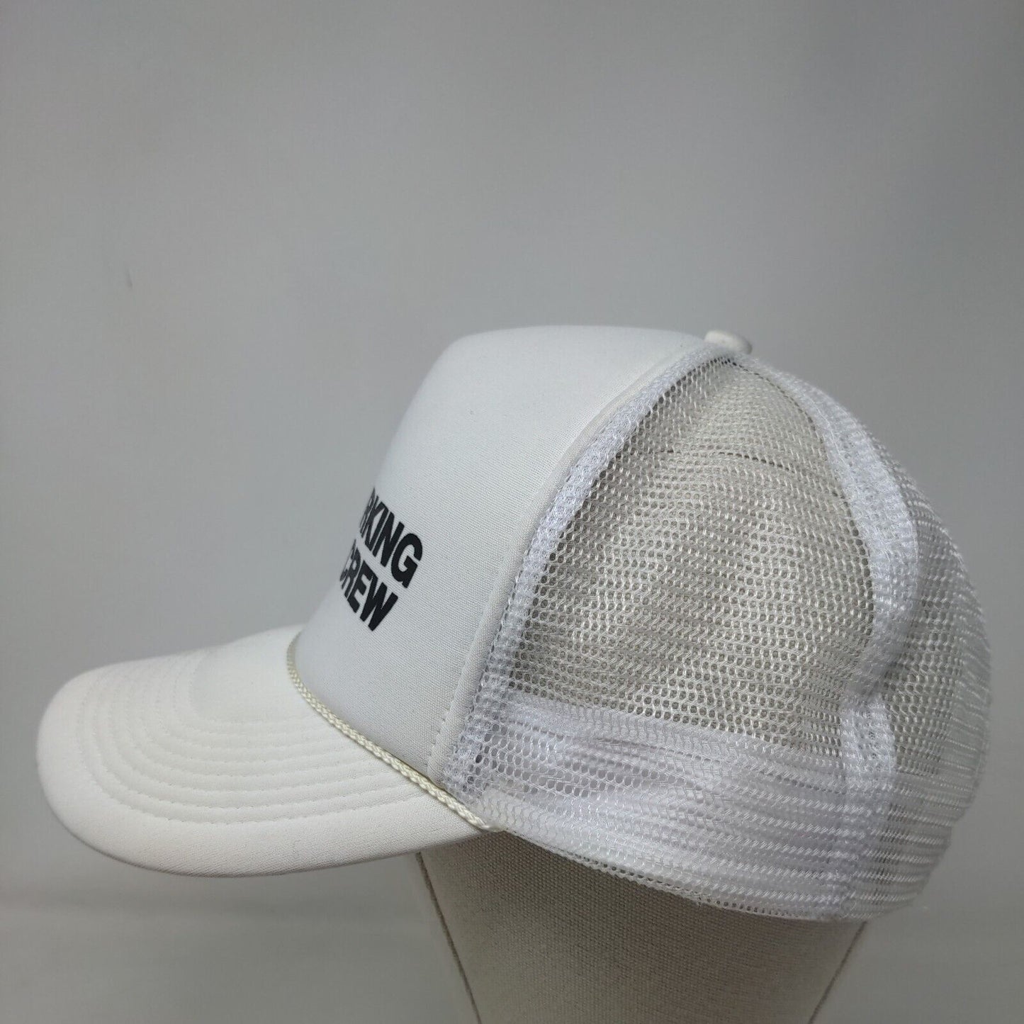 FMCA PAKING LAYOUT CREW Snapback Trucker Hat White OSFA Mesh Back Rope Cobra