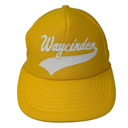 Waycinder Snapback Trucker Hat Yellow Large Adjustable Mesh Back Designer Award