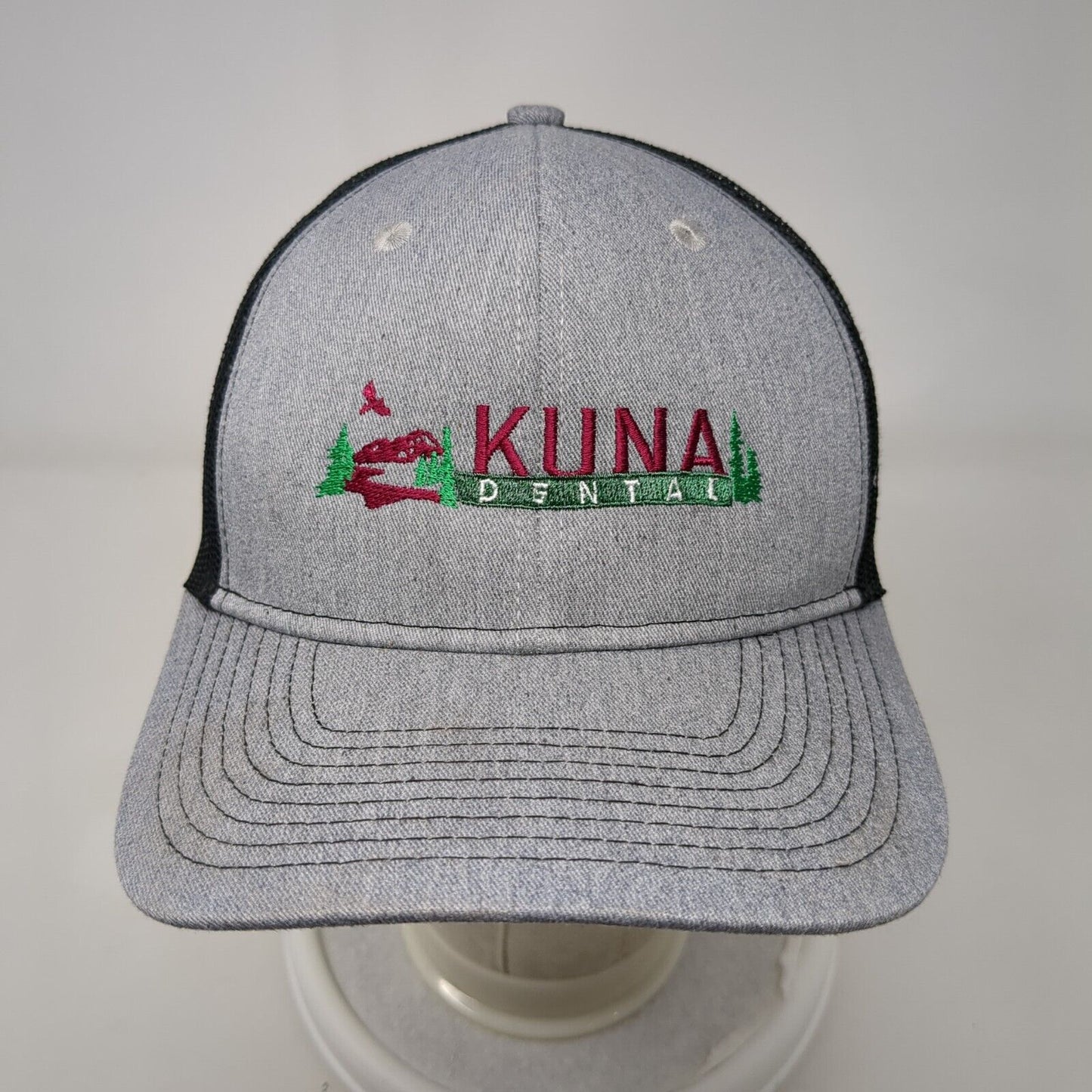 KUNA Dental Snapback Trucker Hat Gray OSFA Mesh Back Port Authority