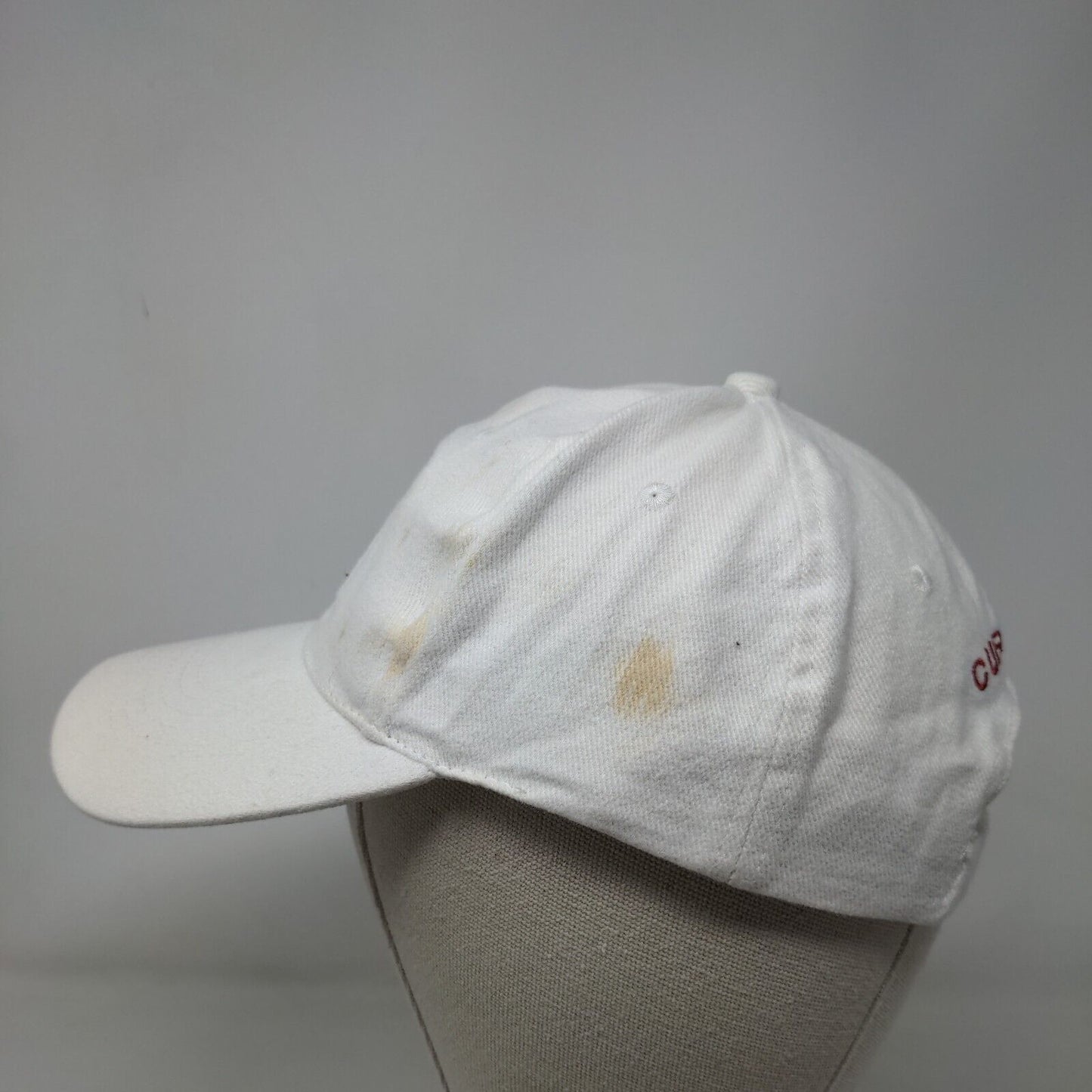Flag Of Curacao Slideback Hat White One Size Emboidered Adjustable