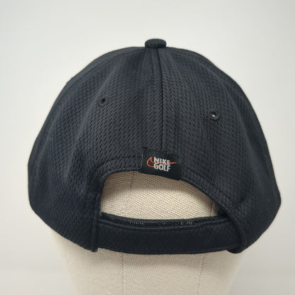 Nike Golf Shoal Creek Strapback Hat Black One Size Embroidered Swoosh
