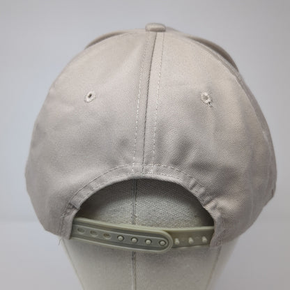 Great Circle Snapback Hat Beige One Size Solid Adjustable Embroidered