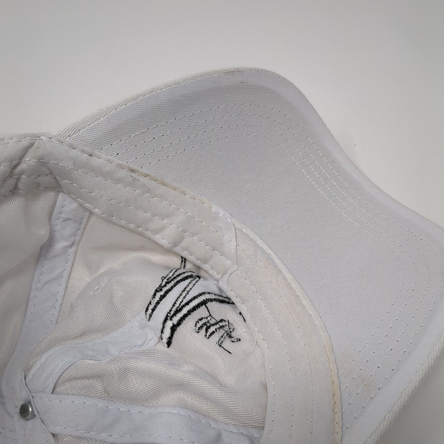 Mr. Slideback Hat White One Size Adjustable Embroidered 6 Panel Outdoor