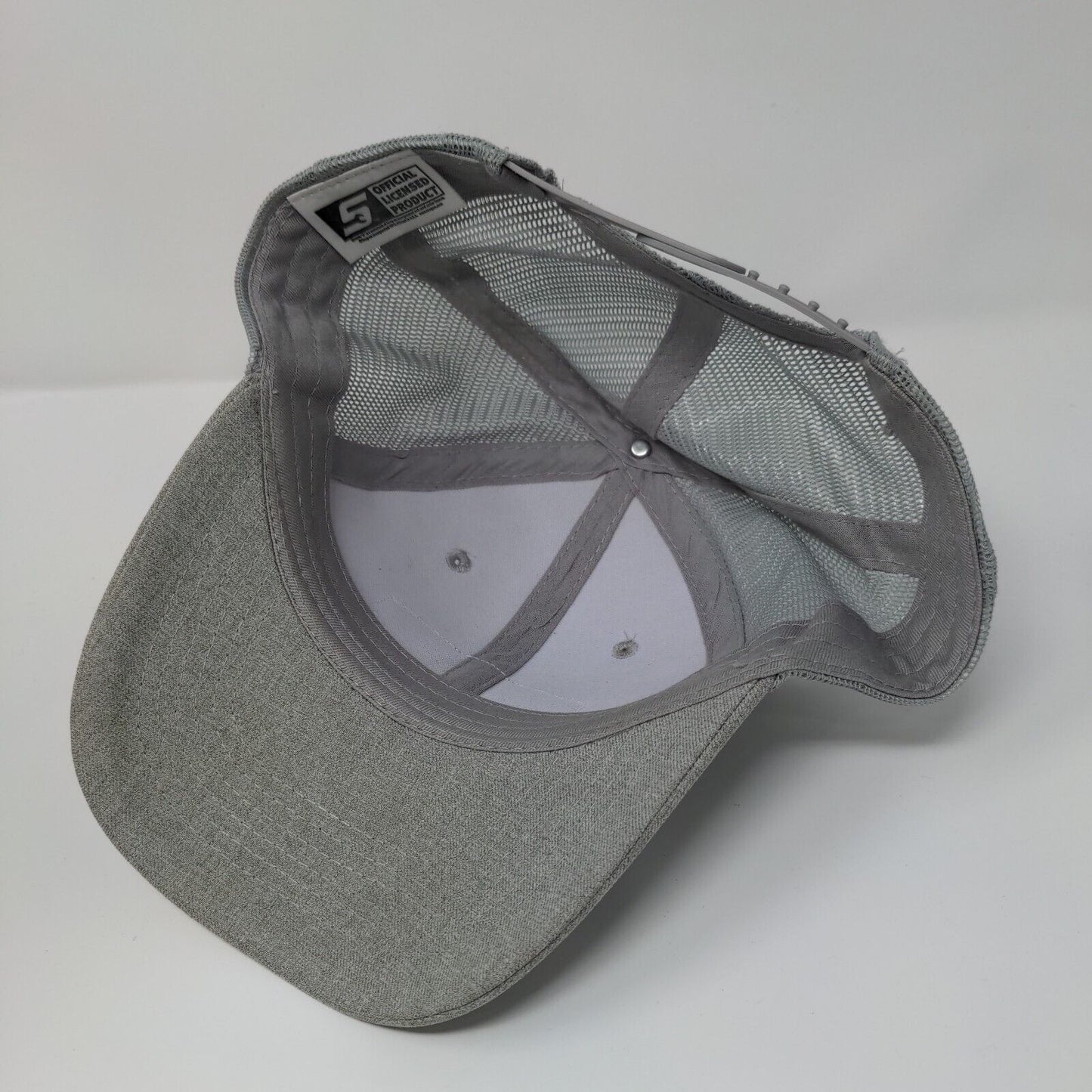 Snap-on Patch Snapback Mesh Back Trucker Hat Gray One Size 6 Panel