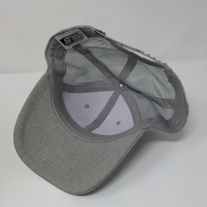 Snap-on Patch Snapback Mesh Back Trucker Hat Gray One Size 6 Panel