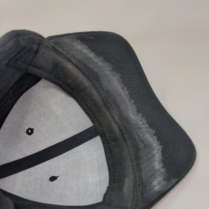 Otto Flex Fitted Hat Black Large-XL Solid 6 Panel Vent Holes Blank