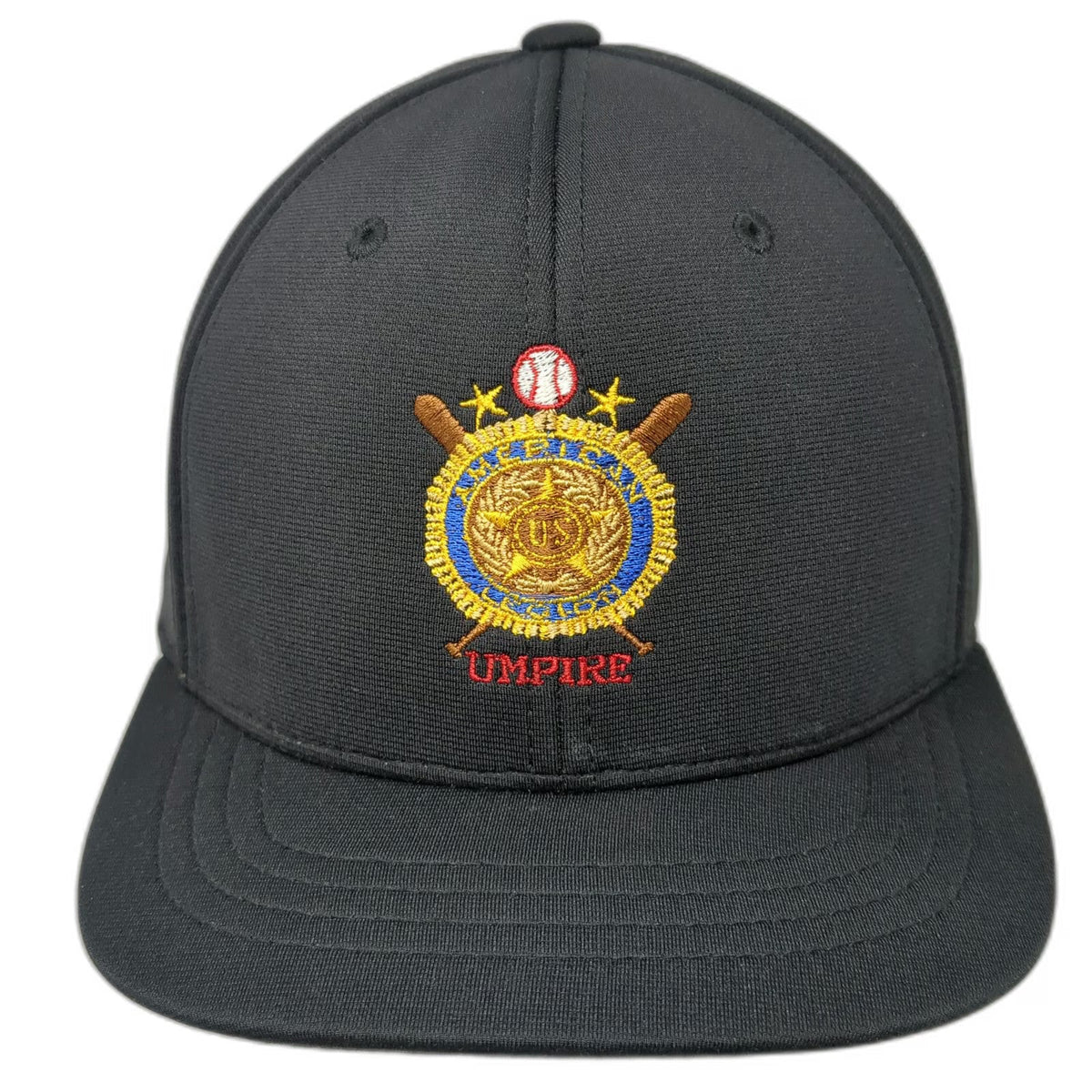 Richardson Baseball Cap Black M American Legion Umpire Flexfit Curved Brim Hat