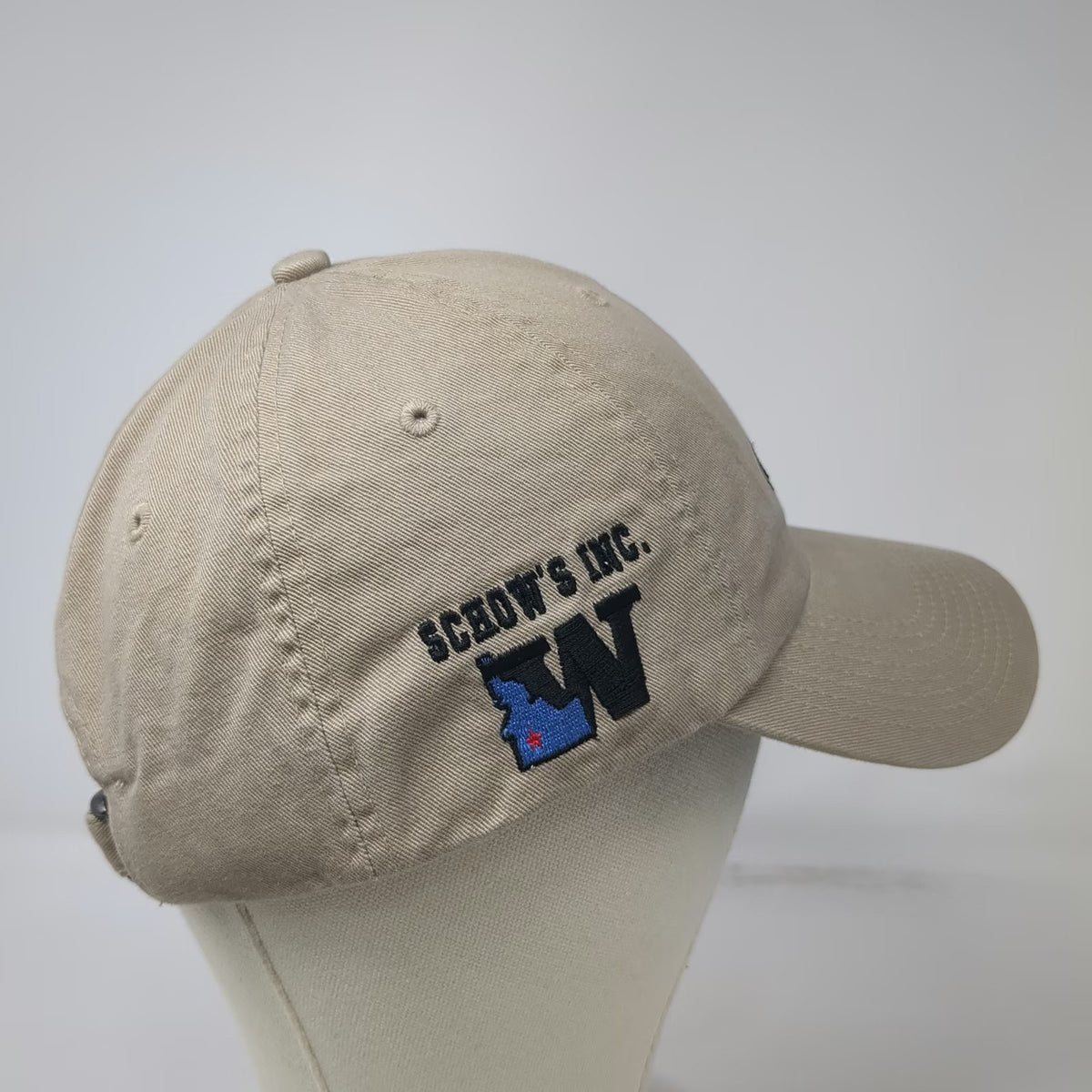 Fahrenheit Freightliner Schow's Inc Idaho Map Baseball Cap Beige One Size