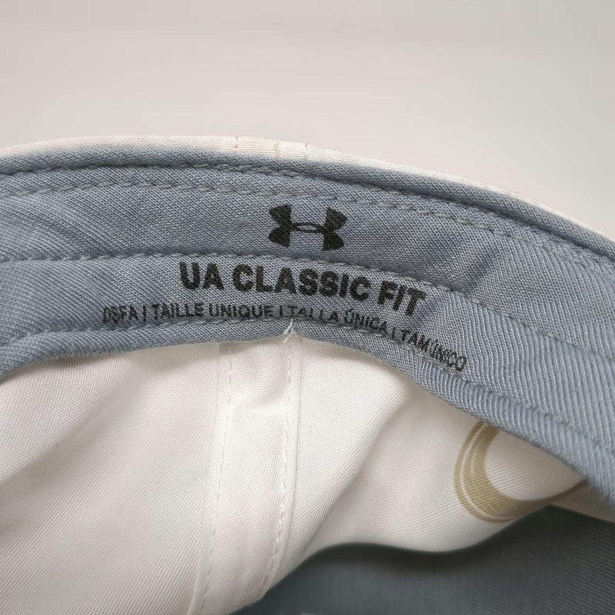 Under Armour Baseball Cap White One Size Strapback UA Golf Melia Polyester Hat