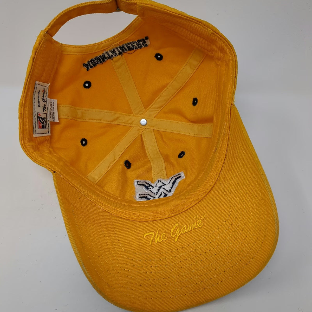 West Virginia Mountaineers NCAA The Game Cap Hat Yellow Blue One Size Slideback