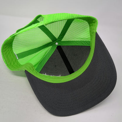 Richardson CWI Logo Trucker Hat Gray Green One Size Mesh Snapback Style 112