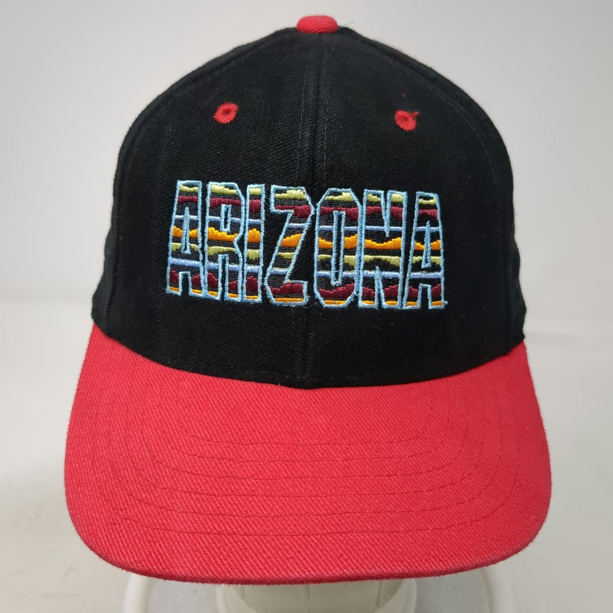 Gift Creations Arizona Baseball Cap Black Red One Size Embroidered Southwest Hat