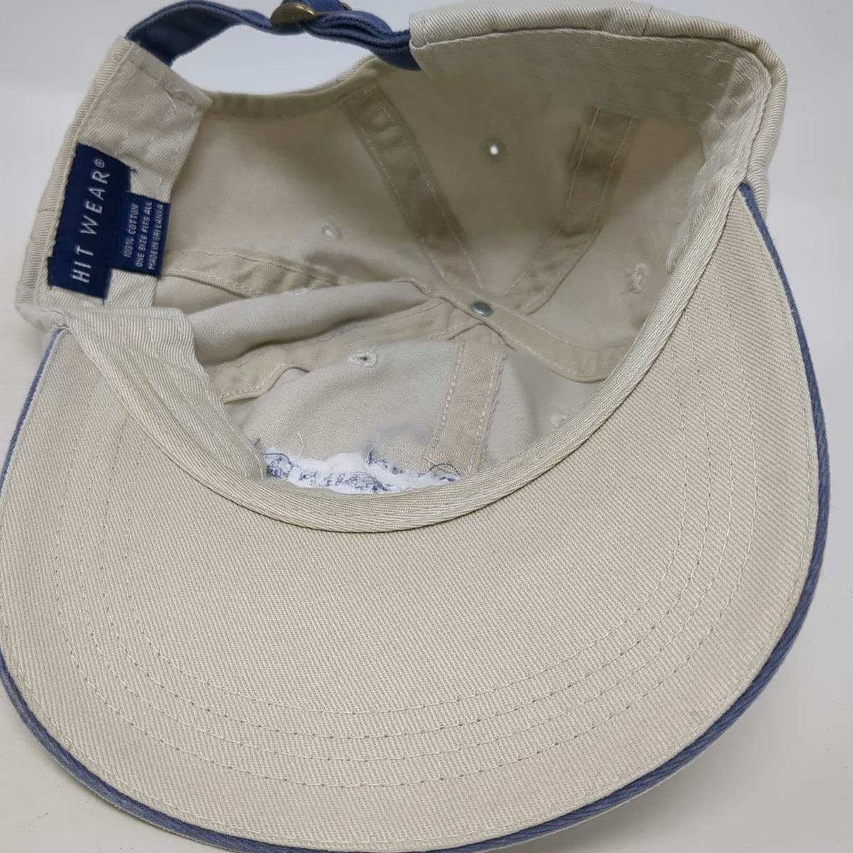 Hit Wear Baseball Cap Beige Blue One Size Titanium Environmental Services Hat
