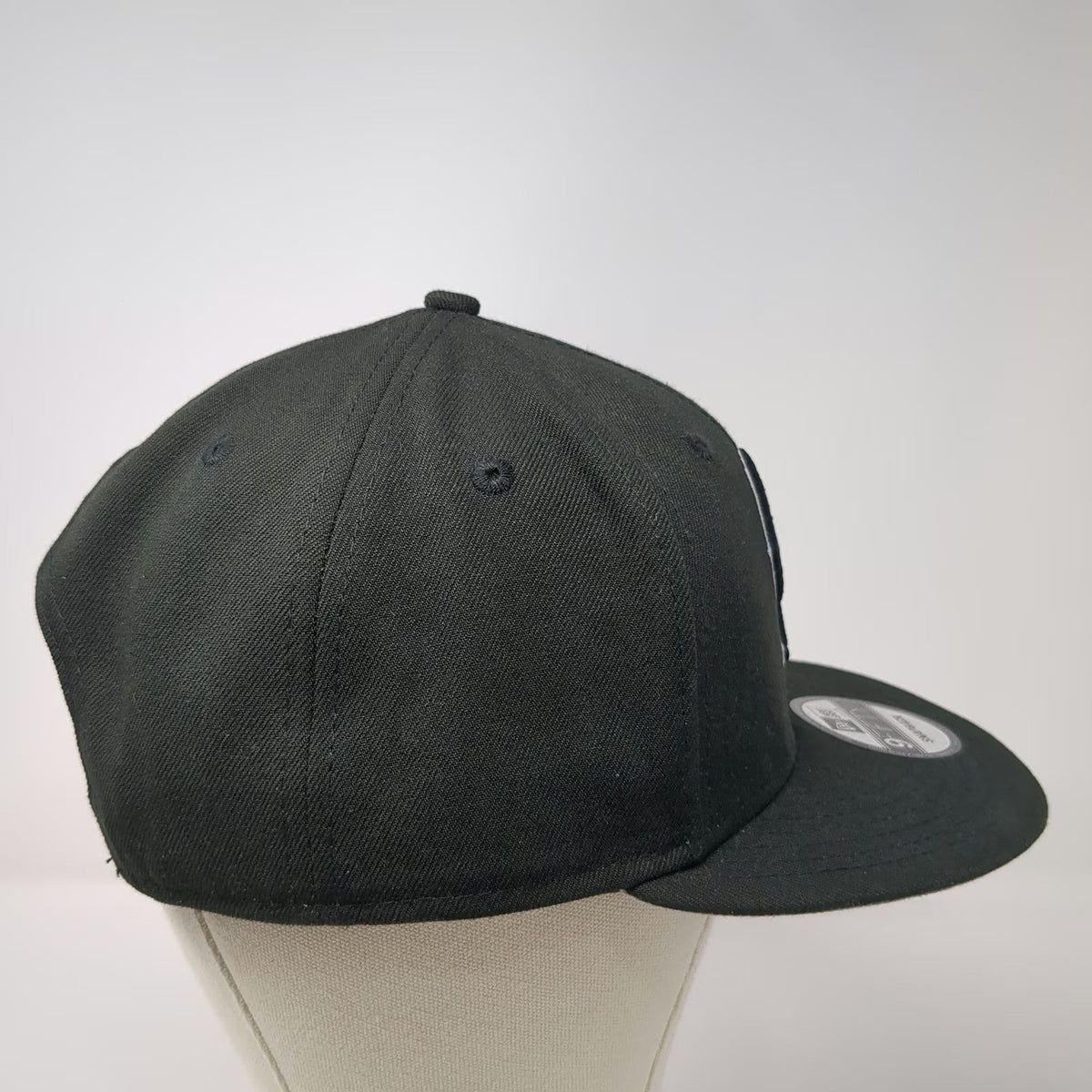 New Era California Angels MLB Snapback Hat Black Halo Logo Gray Underbrim