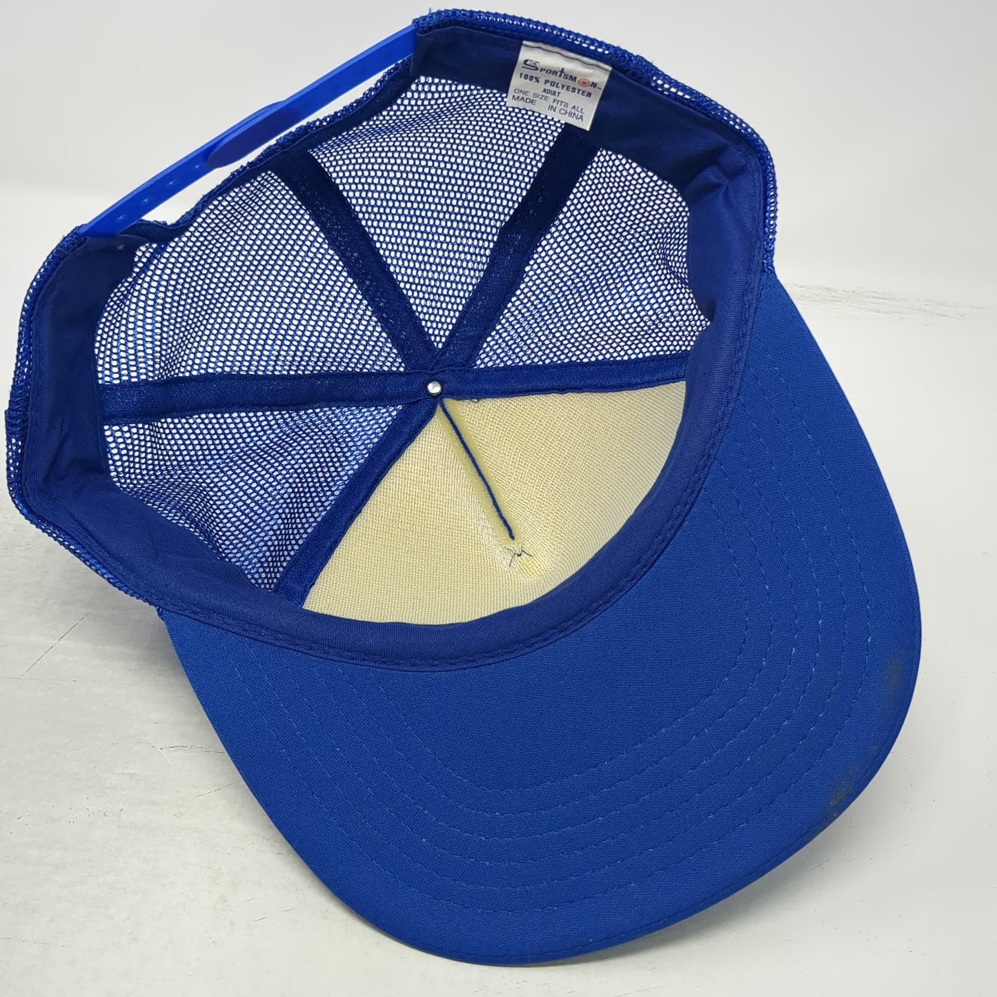The Sportsman Trucker Hat Blue One Size US Forest Service PNW Fish Snapback Mesh