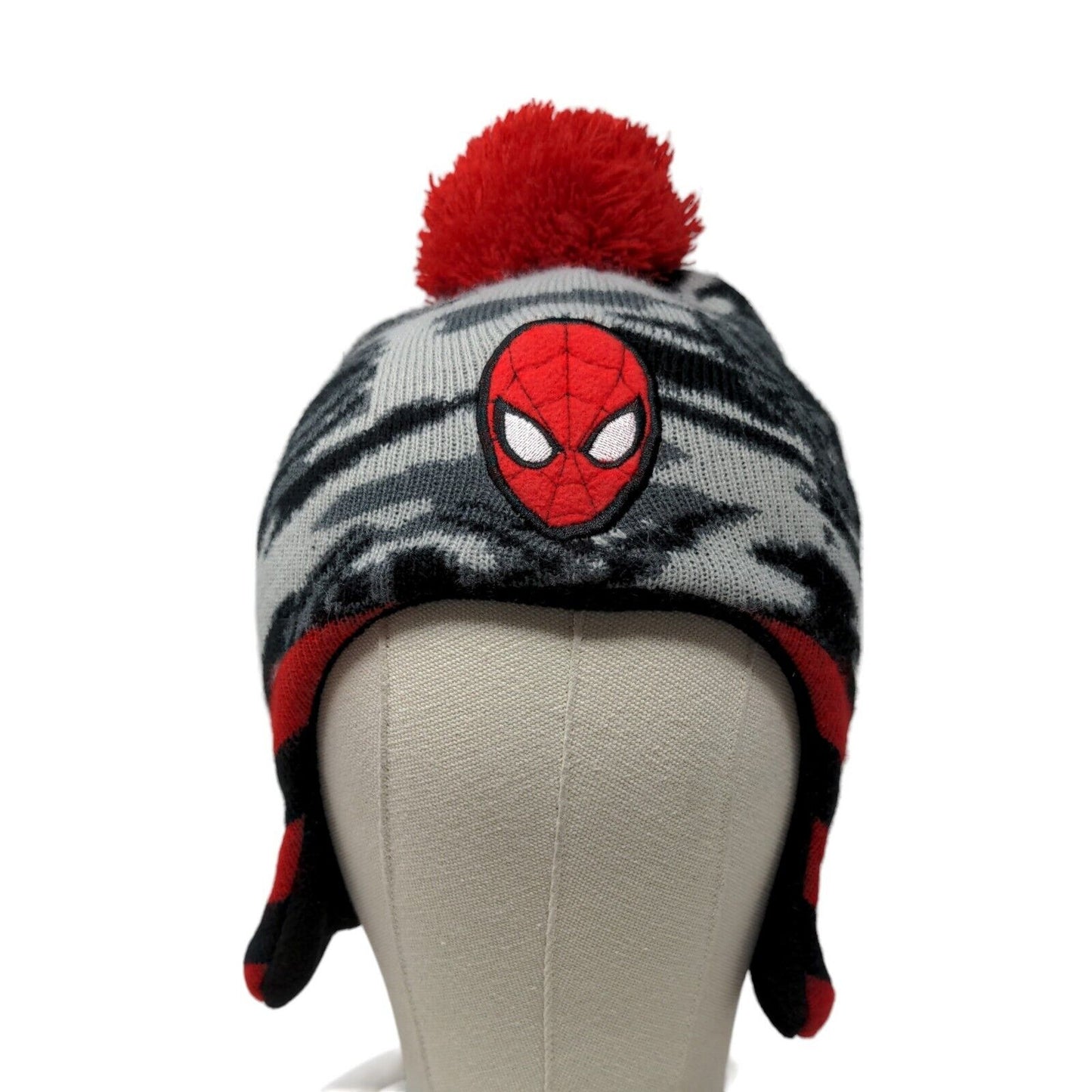 Marvel Spiderman Toddler Boys Knit Beanie Hat Embroidered Logo Multicolor