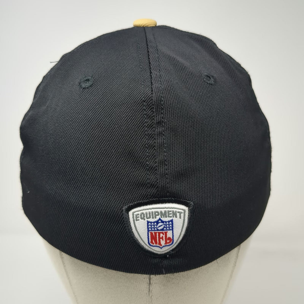 New Orleans Saints NFL Reebok Cap Black Gold White One Size Sideline Stretch Fit