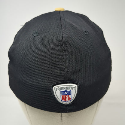 New Orleans Saints NFL Reebok Cap Black Gold White One Size Sideline Stretch Fit