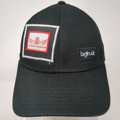 bigtruck Black One Size Trucker Hat The Speedy Foundation Logo Mesh Snapback Cap