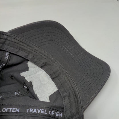JLT Aviate Slideback Hat Gray OSFM Adjustable Vent Holes 6 Panel