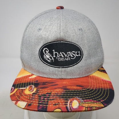 Crown Havasu Gear Snapback Hat Gray One Size Desert Scorpion Sunset Graphic