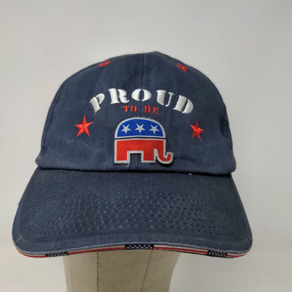 Unbranded Men's Snapback Hat Blue Adjustable Embroidered Republican Political