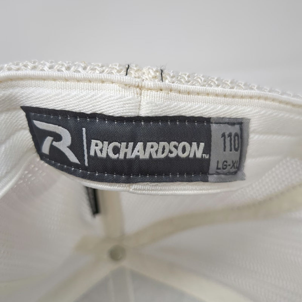 Richardson Baseball Cap Black XL Mesh Back Stretch Fit TLK Logo Embroidered Hat