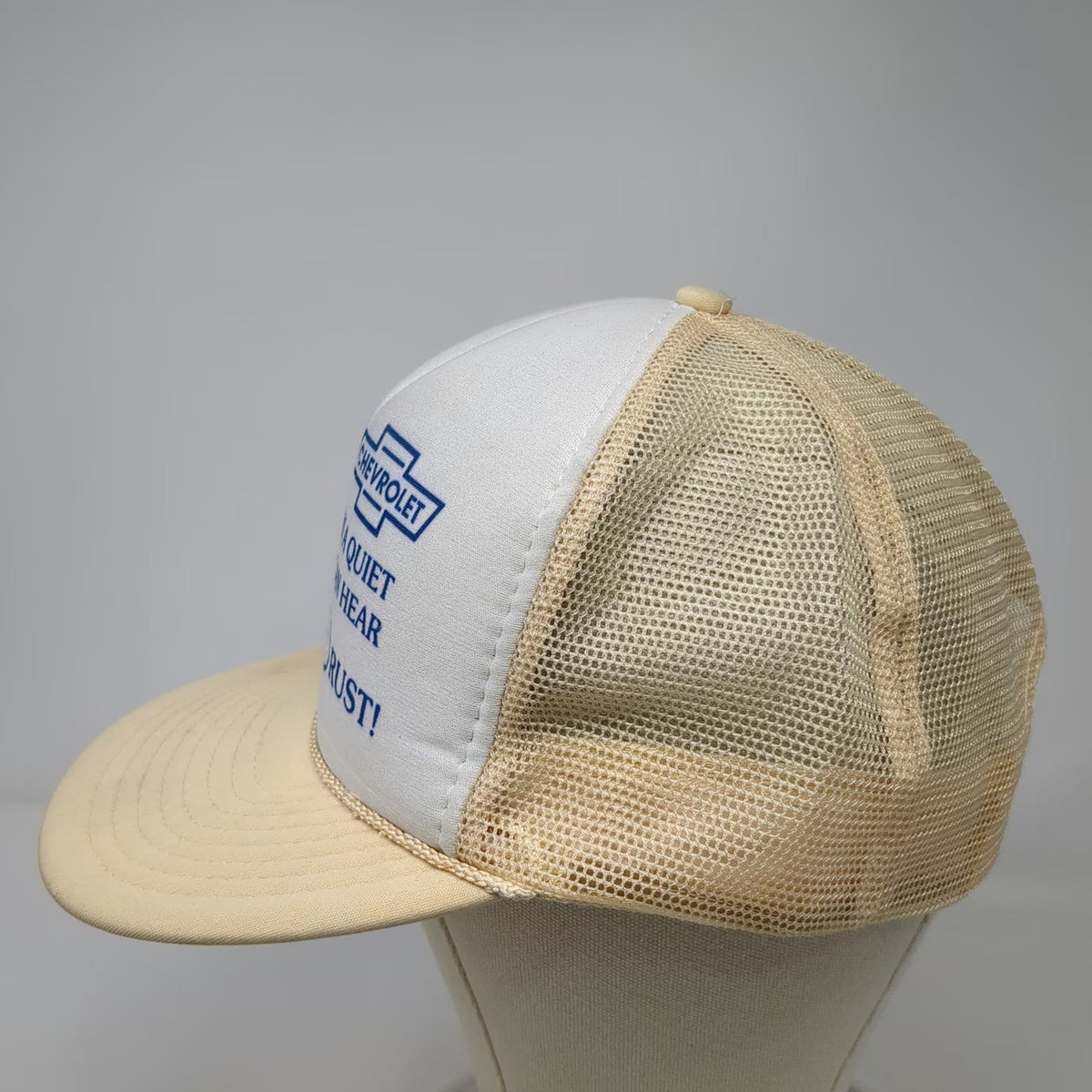 Nissin Cap Trucker Hat Beige One Size Chevrolet Ford Rust Funny Snapback Hat
