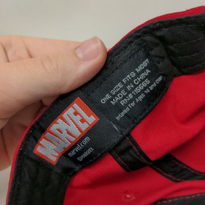 Deadpool Snapback Hat Red OSFM Embroidered Adjustable Marvel 6 Panel
