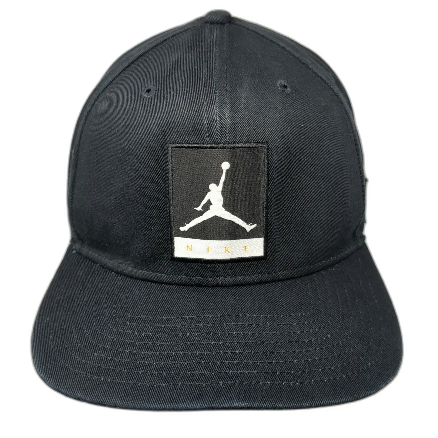 Nike Snapback Hat Black One Size Jordan Jumpman Patch 6 Panel Logo Athletic