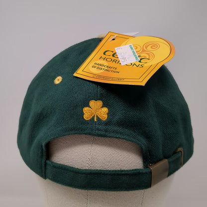 Allcraft Baseball Cap Green Beige Gold One Size Ireland Shamrock Suede Brim hat
