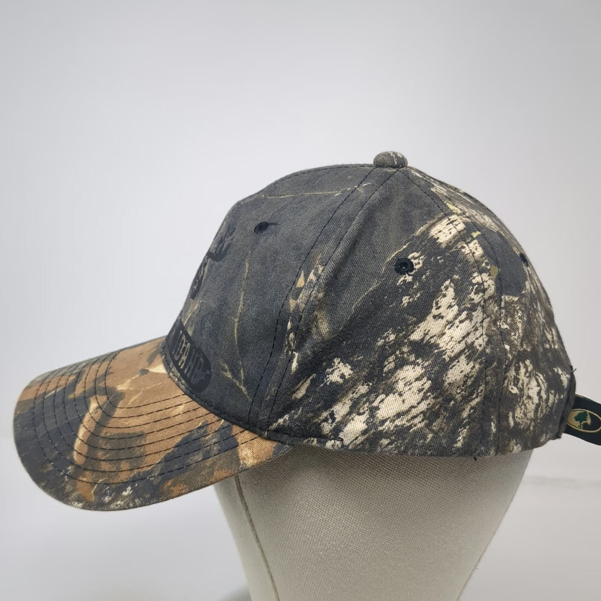 Port Authority Baseball Cap Gray One Size Moose Far North Idaho Camo Woods Hat