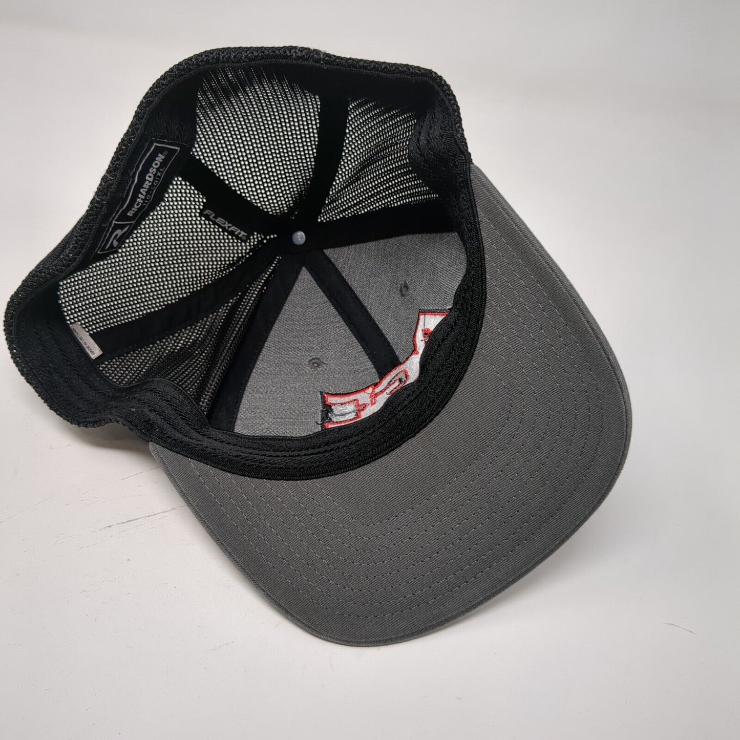 AGE Cutting Tool Fitted Trucker Hat Gray L/XL Mesh Back Embroidered Richardson