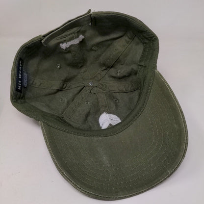 Breathe With Your Gut ResBiotic Strapback Hat Green OS Embroidered Hit Wear