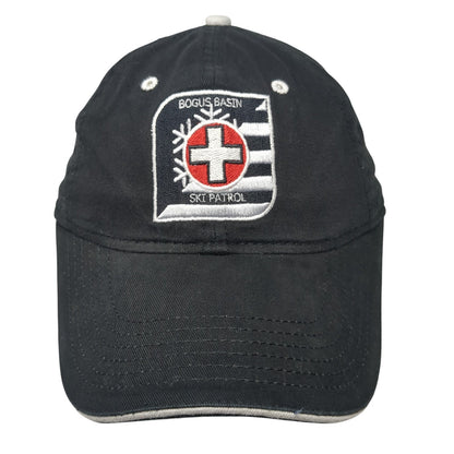 Bogus Basin Ski Patrol Slideback Hat Black One Size Embroidered Sportsman