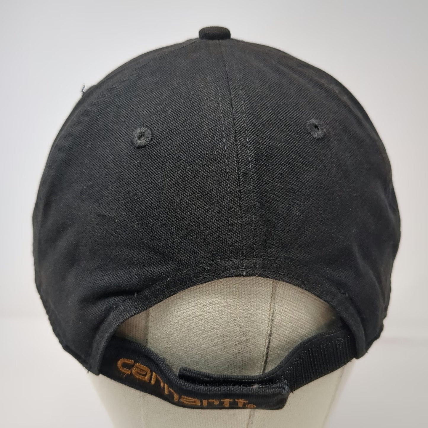 Carhartt Baseball Cap Black One Size Canvas Logo Patch Workwear Strapback Hat